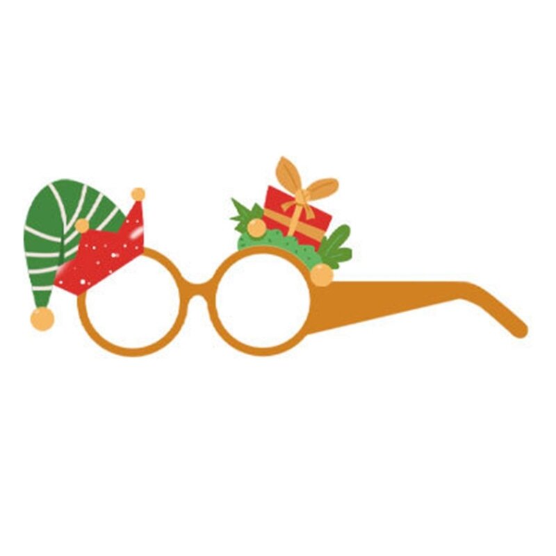 عيد الميلاد موضوع ورقة نظارات إطار ديكور لتقوم بها بنفسك نظارات عيد الميلاد نظارة حفلات