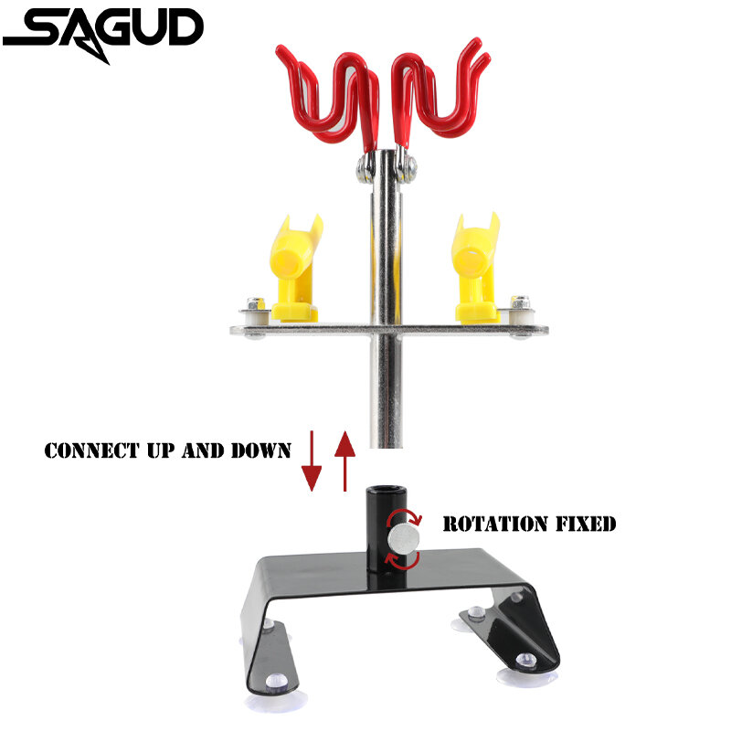 Sagod-ブラシホルダー,4つのペアのブランド,テーブルトップ,吸盤付きブラシ,360 ° 回転スタンド,スイベル付き