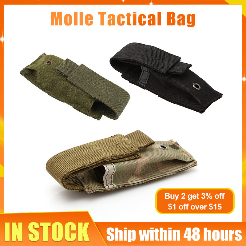 Pochette tactique militaire Molle pour pistolet, couteau, lampe de poche, étui Airsoft, accessoires de chasse pour Magazine camouflage