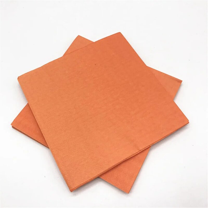 Одноразовые бумажные салфетки однотонного цвета, 20 шт.