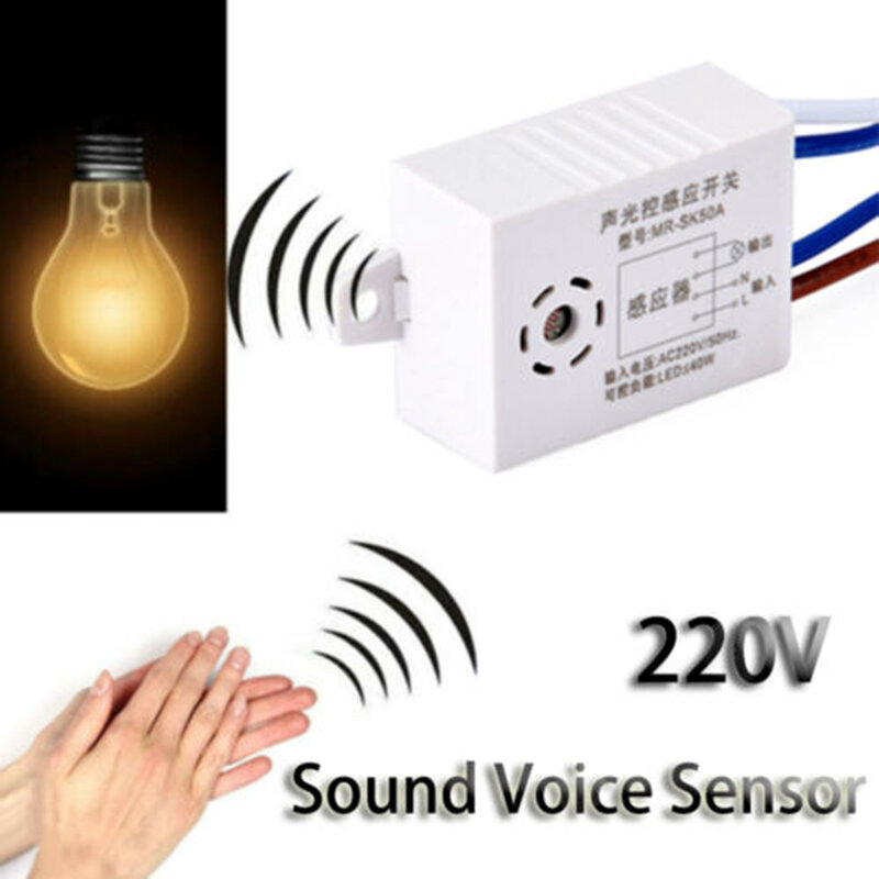 220V 1-40W Module Detector Auto On Off Intelligent Sound Voice Sensor Light Switch For Corridor Bath Warehouse Stair