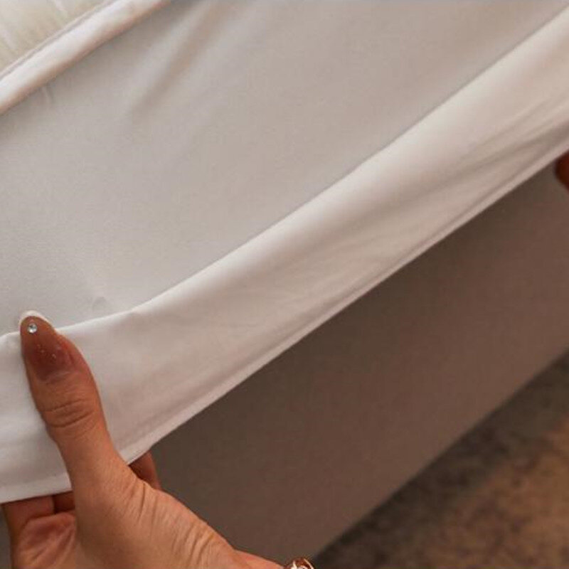 سرير فاخر الكتان 100% القطن التطريز غطاء مرتبة رشاقته لينة المخملية واقي مراتب مبطن غطاء القطن المجهزة