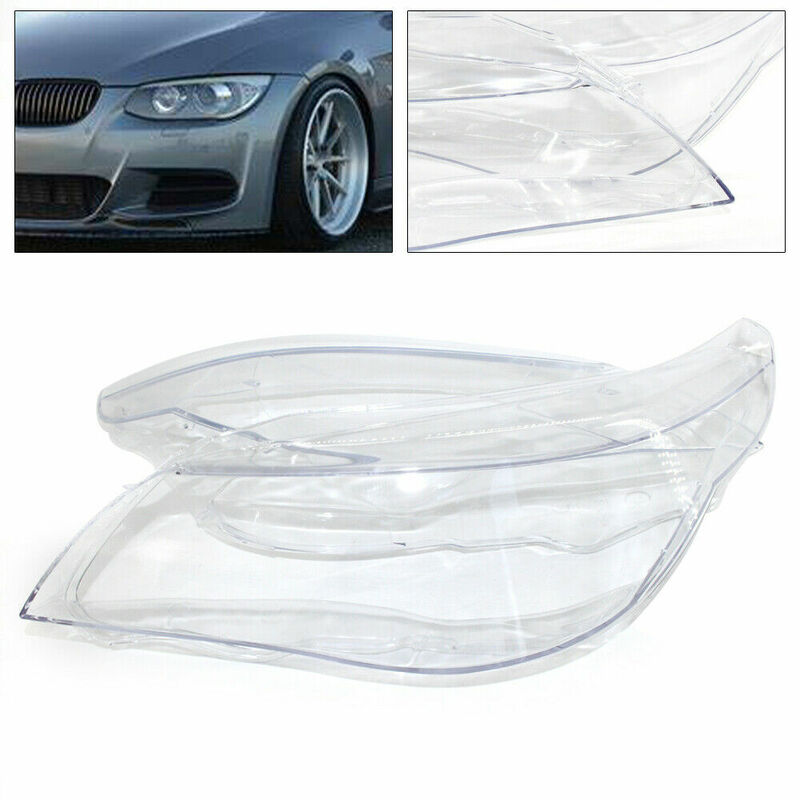 Headlight Lenses Cover for 2001-2009 BMW 5 Series 525i 530i Left Right Head Lamp Clear Lens Lampshade