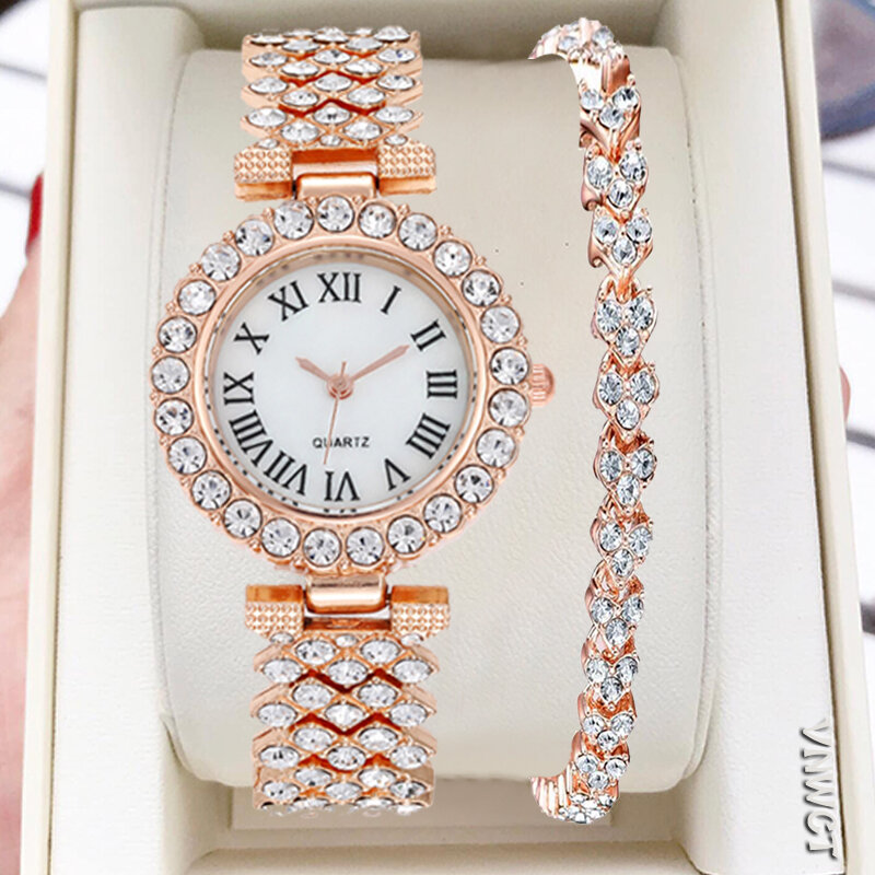 Nowa dostawa!! Damskie bransoletki z zegarkiem pas stalowy miłość pas stalowy Rhinestone zegarek kwarcowy na rękę luksusowy zegarek dla kobiet