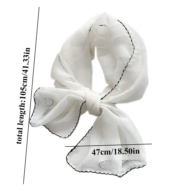 Small Handle Bag Ribbon Soft Pure Color Design Silk Small Handle Bag Ribbon WomenLong Skinny Foulard Scarves Silk Scarf Wild