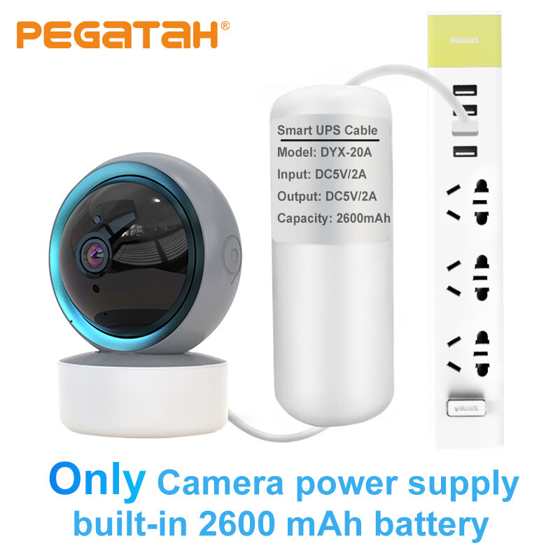 Pegtah ups mini bateria 5v fonte de alimentação ininterrupta built-in bateria para câmera de segurança fornecer backup de energia de emergência