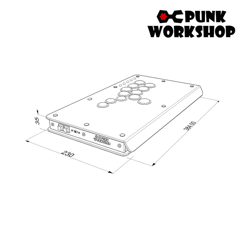 Preorder Punk Workshop All-Button kontroler do gier walki standardowe przyciski mechaniczne Hitbox SOCD obsługa PS4 Xbox PC/Android
