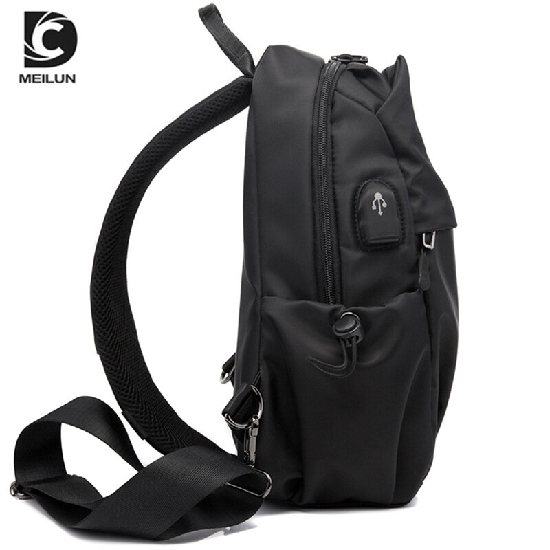 TANGCOOL Sling Bag Chest Bag USB Charging Small Backpack Business Phone Bag Wholesale Waist Bag Waist Bag Cycling Oxford New