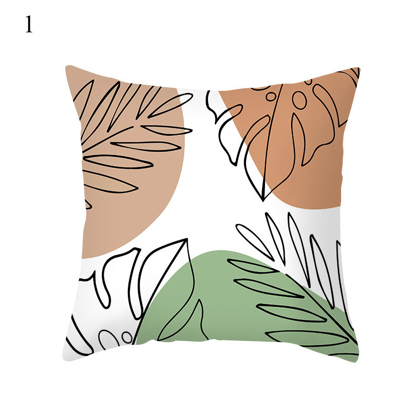 Geometric line style polyester Peach Skin Pillowcase Morandi Style pillow covers Soft fabric home decorative pillowcase 45*45