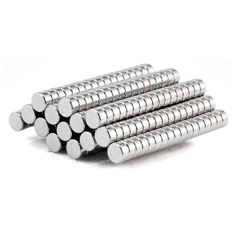 50Pcs 4x2mm Round Shape Rare Earth Neodymium Super Strong Magnetic NdFeB Magnet Fridge Crafts For Acoustic Field Electronics