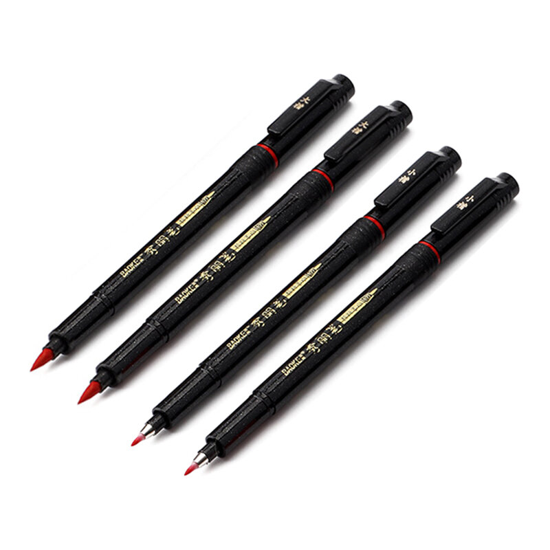 4 Maten Penpunten Kalligrafie Pen Borstel Belettering Pennen Set Flexibele Refill Borstel Markers Set Voor Schrijven Tekeningen Diy Journal