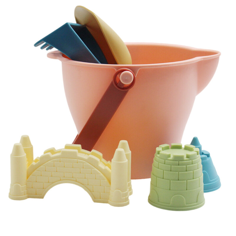 Castle Model Ins Seaside Beach Toys Children Summer Toys Set Baby Bath Toy Kids Swim Toy with Rubber Dune Sand Mold Tools Sets