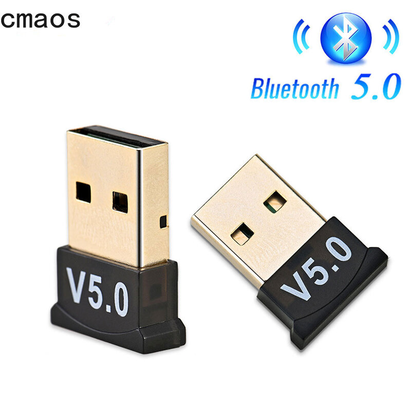 USB Bluetooth 5.0 Adaptor Transmitter Bluetooth Receiver Audio Bluetooth Dongle USB Adaptor USB untuk Komputer PC Laptop D