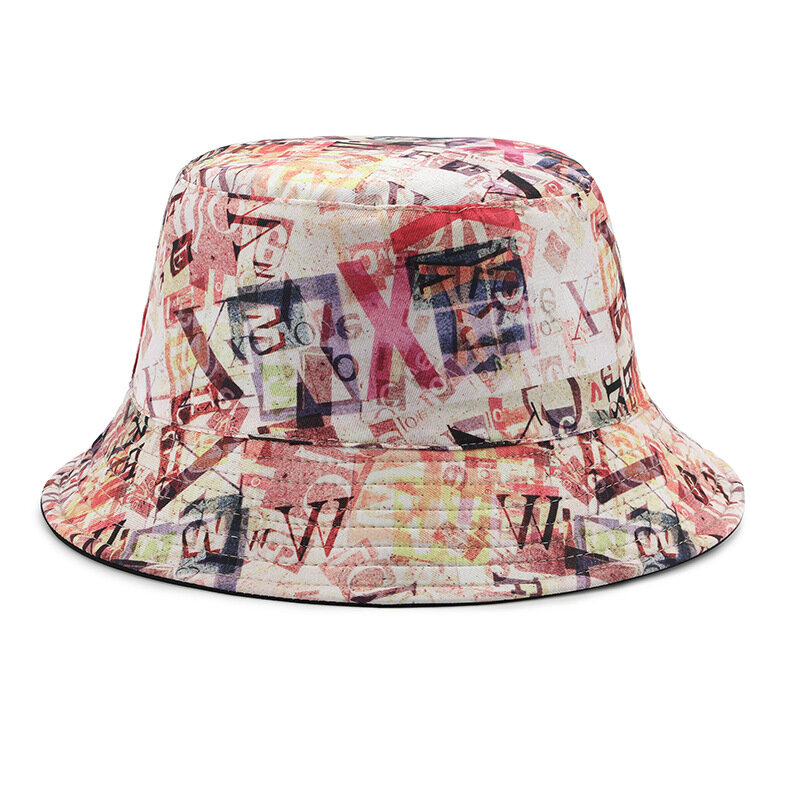 Qbhat sping graffiti balde chapéu feminino blooming cor boné verão ao ar livre chapéu de proteção solar gorros mujer pesca gorras