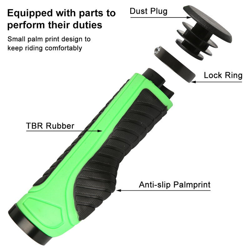 1 Paar Fiets Grips Mountainbike Handvatten Mtb Grip Tpr Rubber Shockproof Anti-Slip Fiets Stuur Grip Fiets Deel accessoires