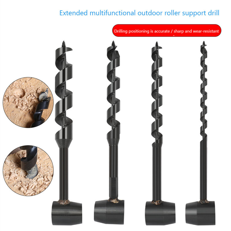 Bushcraft Hand Drill Carbon Steel Manual Auger Drill Portable Manual Survival Drill Bit Self-Tapping Survival Wood Punch Tool