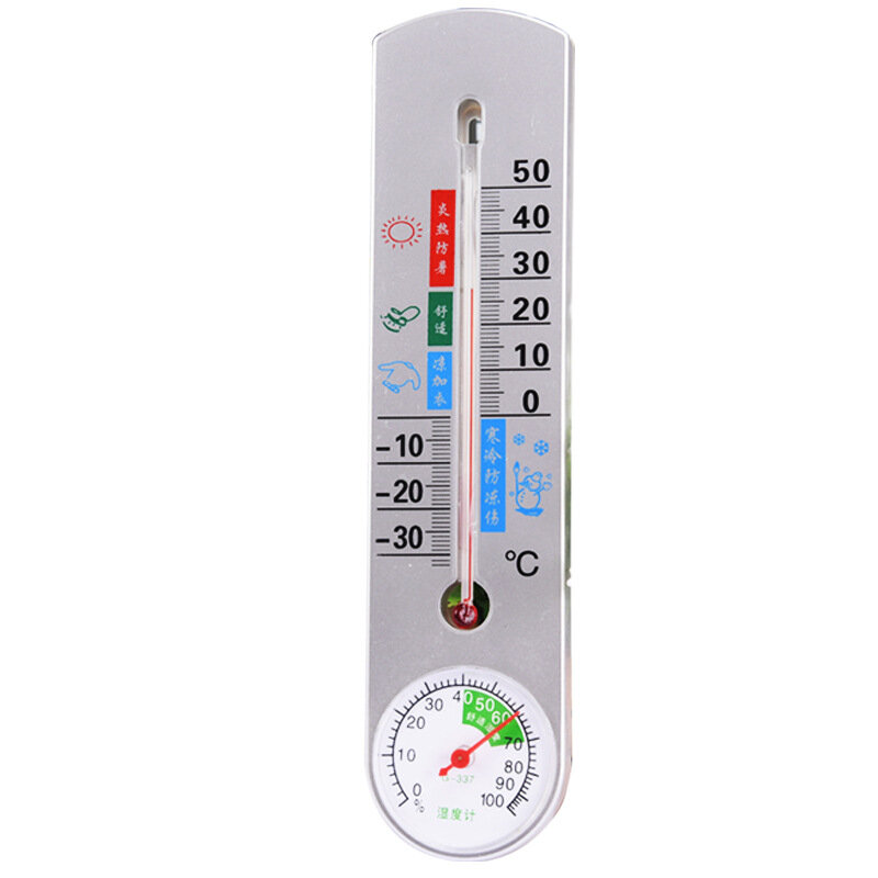 1 PC Mini Indoor Outdoor Hanging Thermometer Temperature Sensor Hygrometer For Drugstore Hospital Laboratory Mall Warehouse
