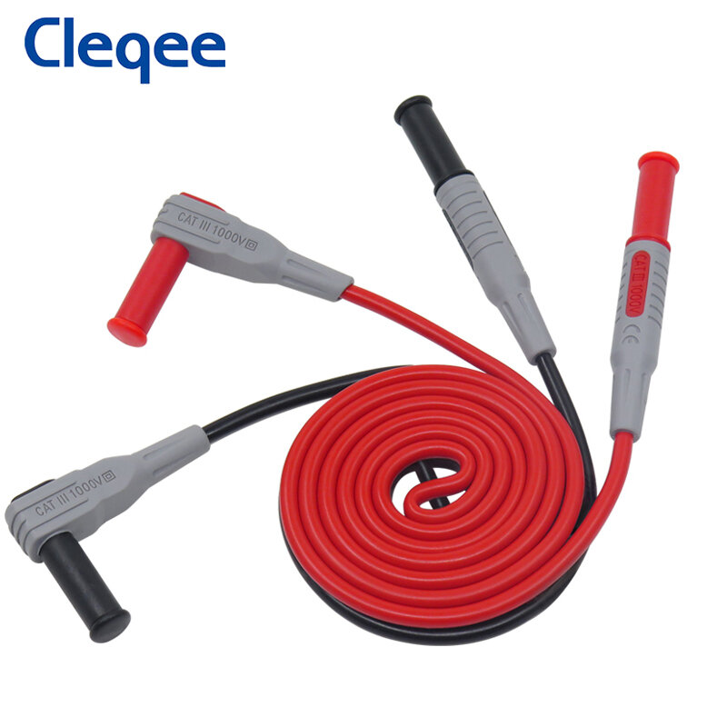 Cleqee-PVCマルチメータ,安全バナナプラグ,ソフト,4mm,ワイヤー100 v/15a,1000