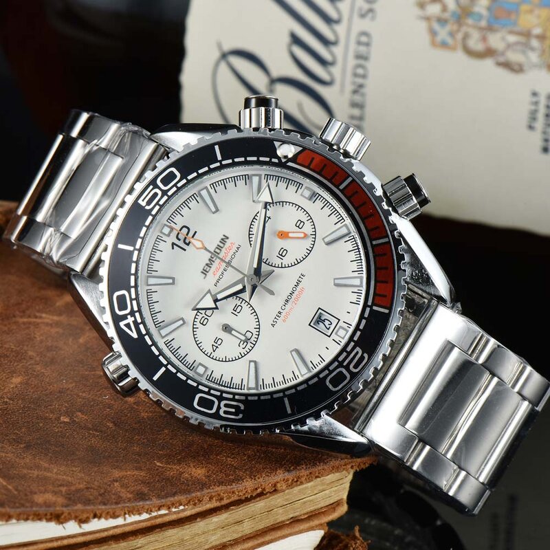 Nieuwe Originele Merk Horloges Voor Heren Classic Multifunctionele Volledig Roestvrijstalen Horloge Top Kwaliteit Business Chronograaf Aaa Klokken