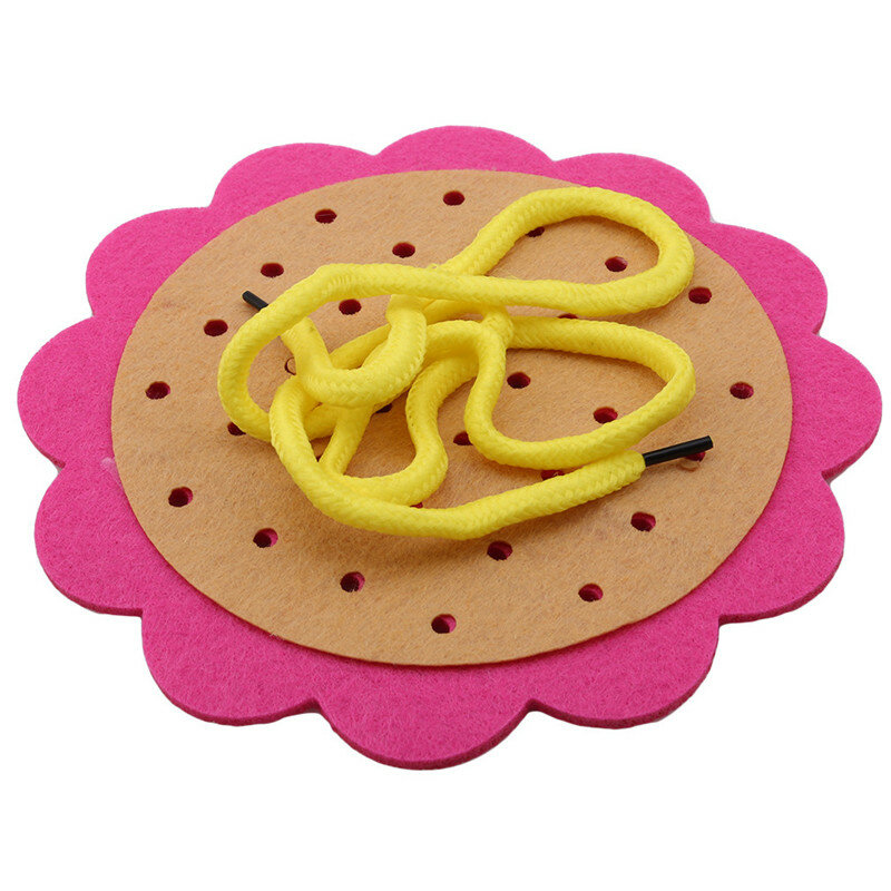 Детская игрушка нить пирсинг кружева обучающая нить нетканые бусины игрушка Monterssori обучающая для детей Высокое качество безопасность