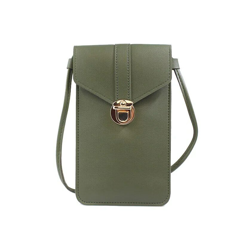 Handbag Women New lock zipper mobile phone bag vertical wallet women's Korean version Single Shoulder Messenger Bag Mini Bag
