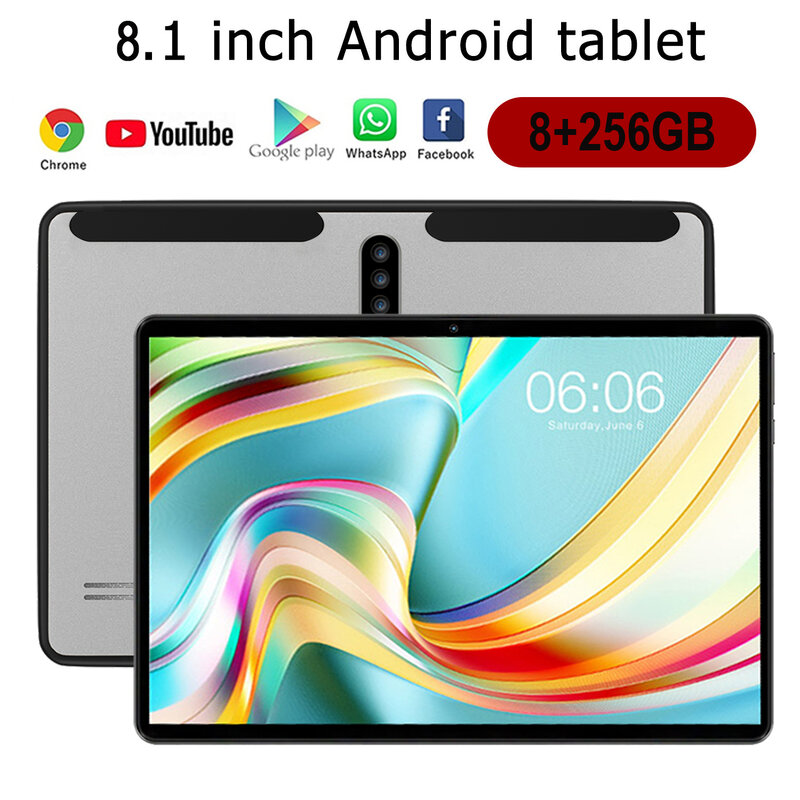 2022 chegada nova 8 polegada android tablet 10 core 5g rede tabletes 8gb ram 256gb rom android 10 tablet versão global wifi gps