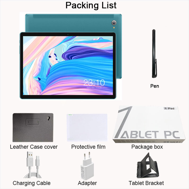 Tablet M40 Pro 10 INCH Tablete 8GB RAM 256GB ROM Tablet Android 10 MTK Helio P60 Tablets 10 Core Dual 4G 8800mAh Wifi GPS Laptop