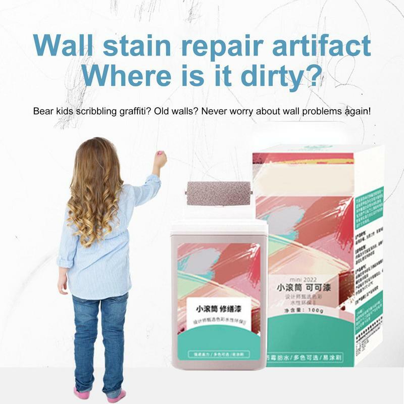 Small Rolling Brush Latex Paint Wall Repair Paste Roller Wall Mending Agent with Scraper Paint Valid Mouldproof Quick Drying