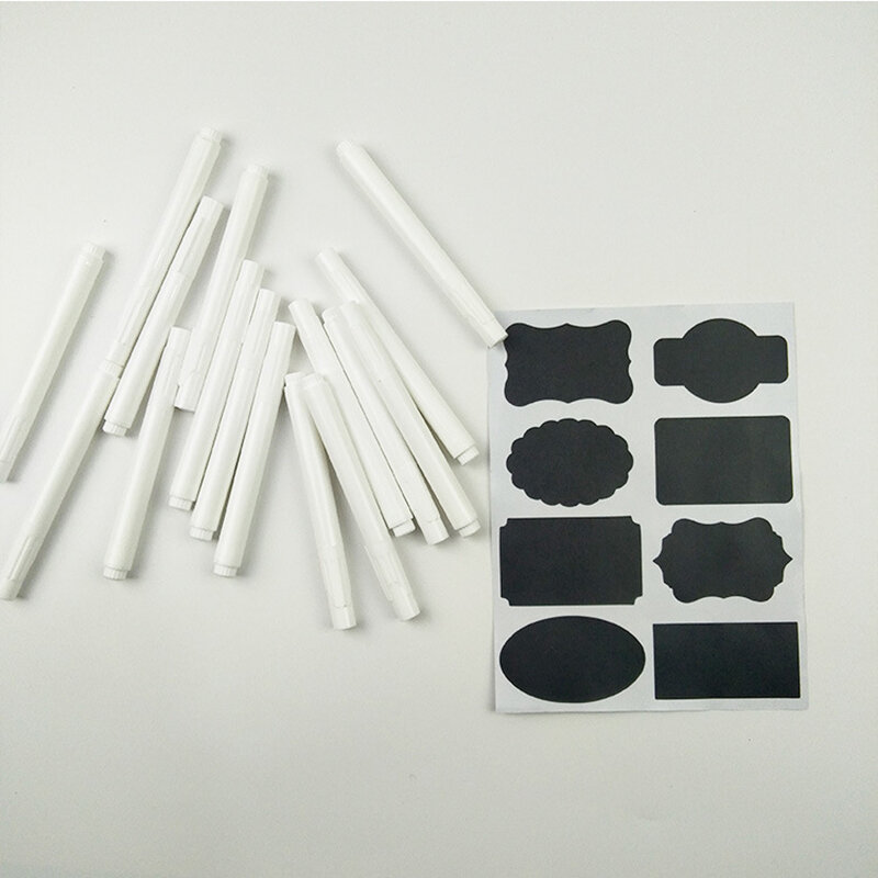 Canetas de giz líquido branco, 4/10 peças por atacado, adesivo de parede, quadro-negro, cozinha, conveniente, caneta de marcação removível, papelaria
