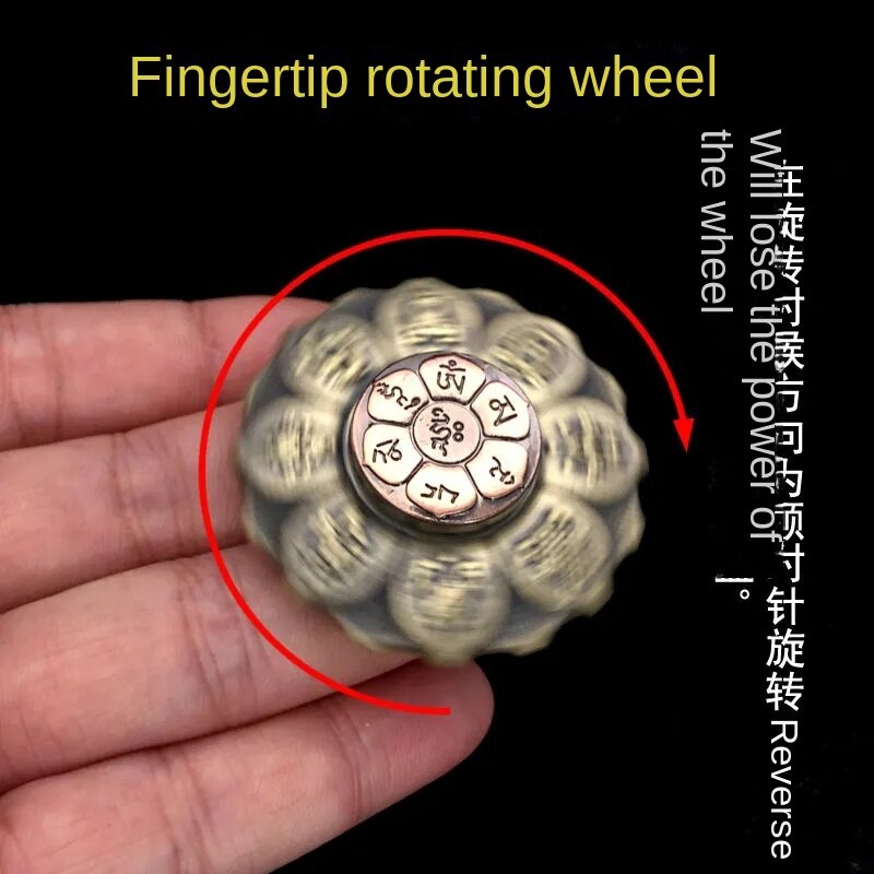 Transferência de boa sorte budista modelagem gyro mesa gyro mezmocoin brinquedo bolso giroscópio giratório de aço inoxidável brinquedo adulto fingertip 2022