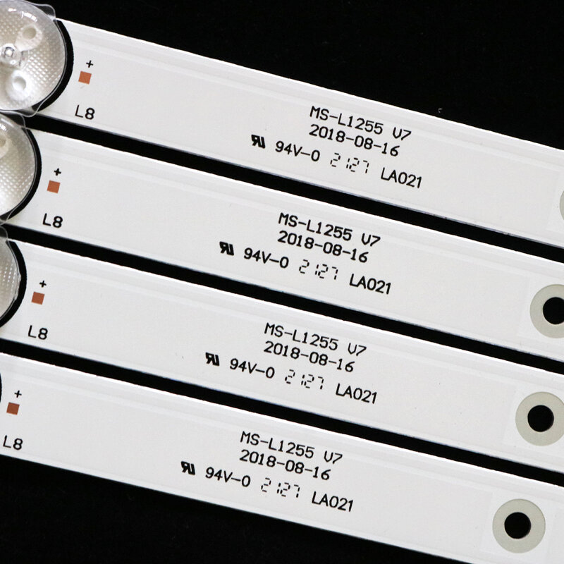 Striscia di retroilluminazione a LED da 8 pezzi per MS-L1255 CT-8250 UHD muslimx500dledem HL-00500A30-0901S-04 50LEM-1027/FTS2C 9 lampada