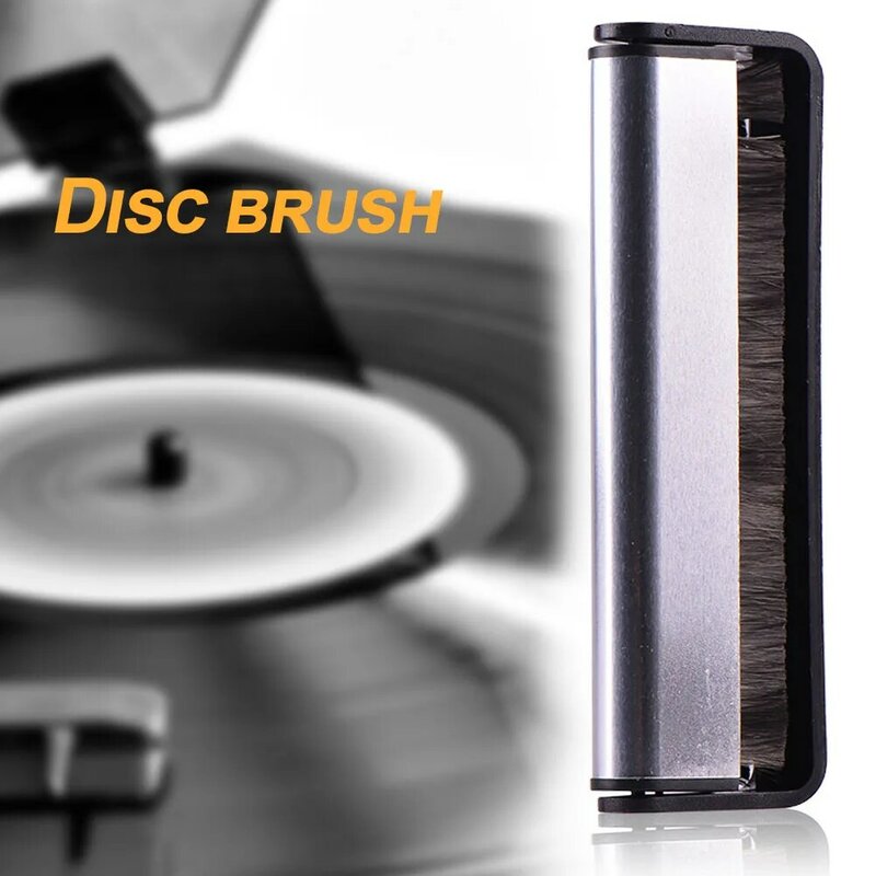 Schrobben Vinyl Fonograaf Zachte Pad Schoonmaken Tool Handvat Brush Cleaner Draaitafels Anti Statische Zwart Koolstofvezel Audio