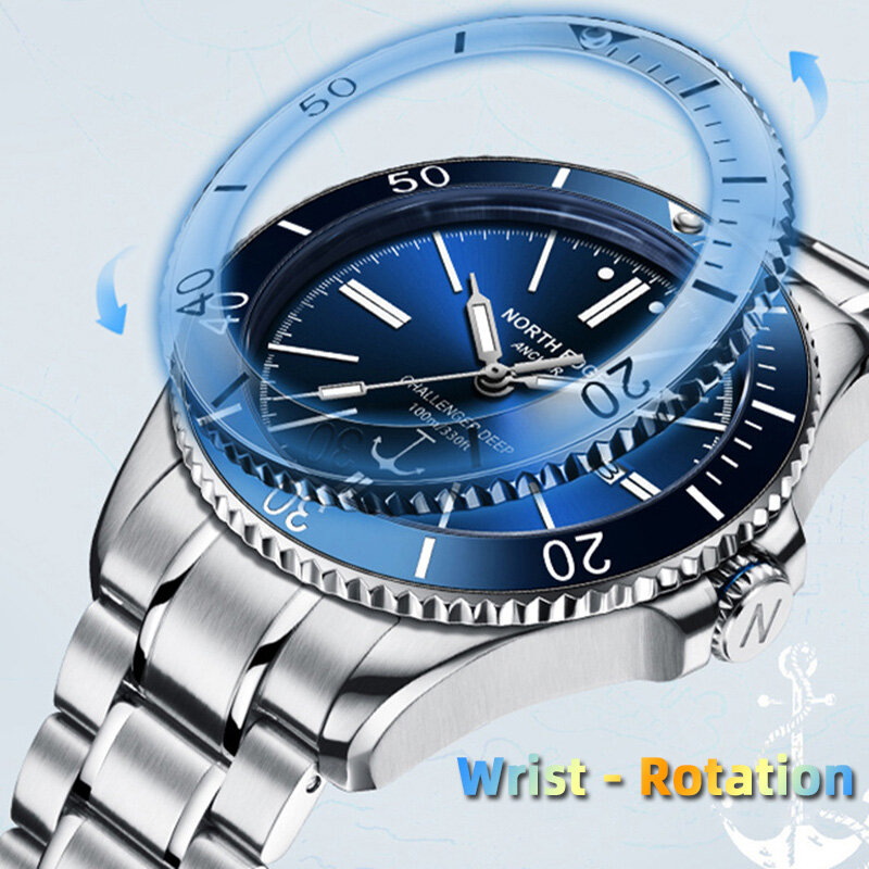 Relógio mecânico impermeável Miyota para homens, relógios de luxo, movimento 10Bar, 42mm