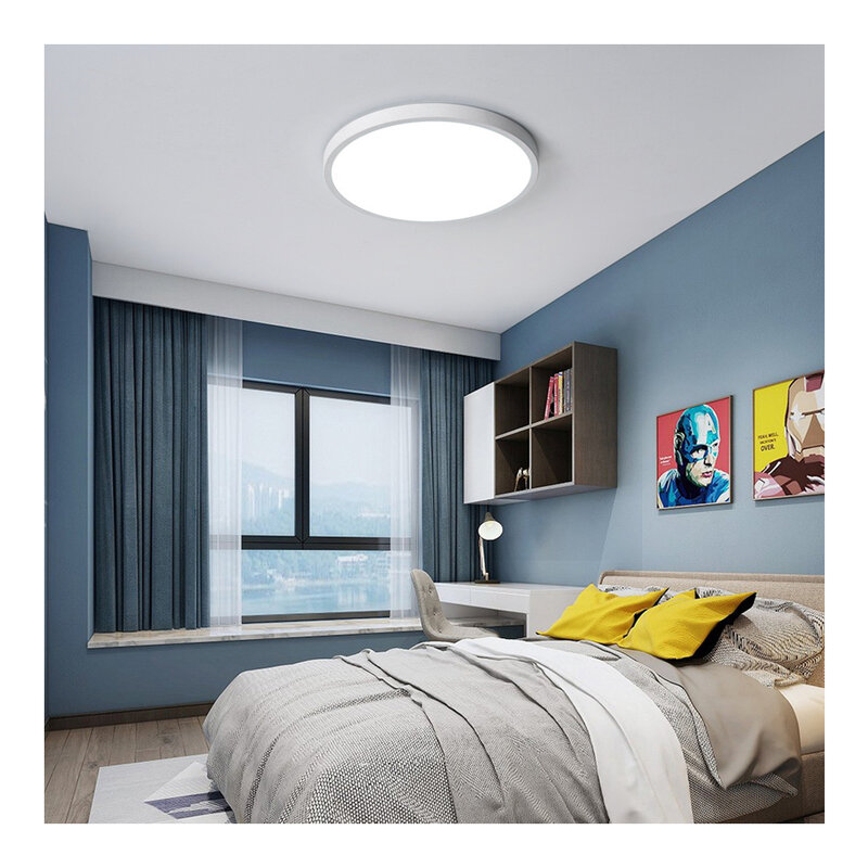Panel Led Dekorasi Ruang Tamu Lampu Langit-langit Kamar Tidur untuk Koridor Modern 220V Garasi Interior Dapur LED Ruang Makan Aula