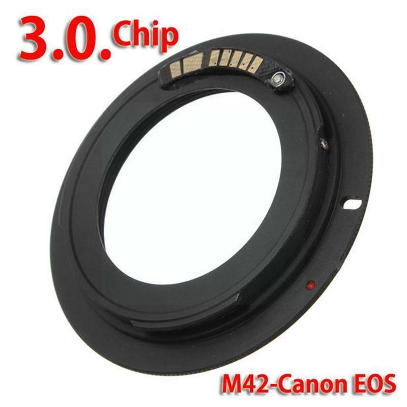 Acessórios da câmera 1pc preto m42 chips lente adaptador para iii confirmar m42 para câmera ef adaptador de montagem i3m6