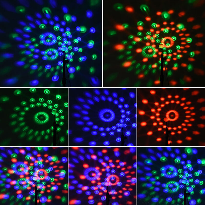 Lampu Proyektor Bola Ajaib LED Warna-warni Dekorasi Bar Lampu Malam Natal Lantai Dansa Dalam Ruangan Disko DJ Klub USB