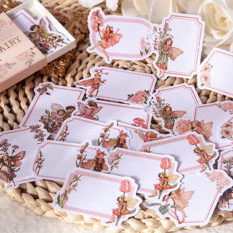 Kawaii DIY Sticker Flower Fairy Decoration Craft Album Journal Sticker  Water Textured Paper Stationery Sticker