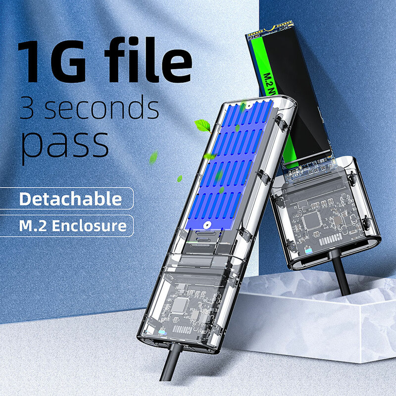 M2 SSD 케이스 SATA 섀시 M.2 to USB 3.0 NGFF SATA B 키 모바일 하드 드라이브 디스크 인클로저 박스, 외장 스토리지 HDD 인클로저