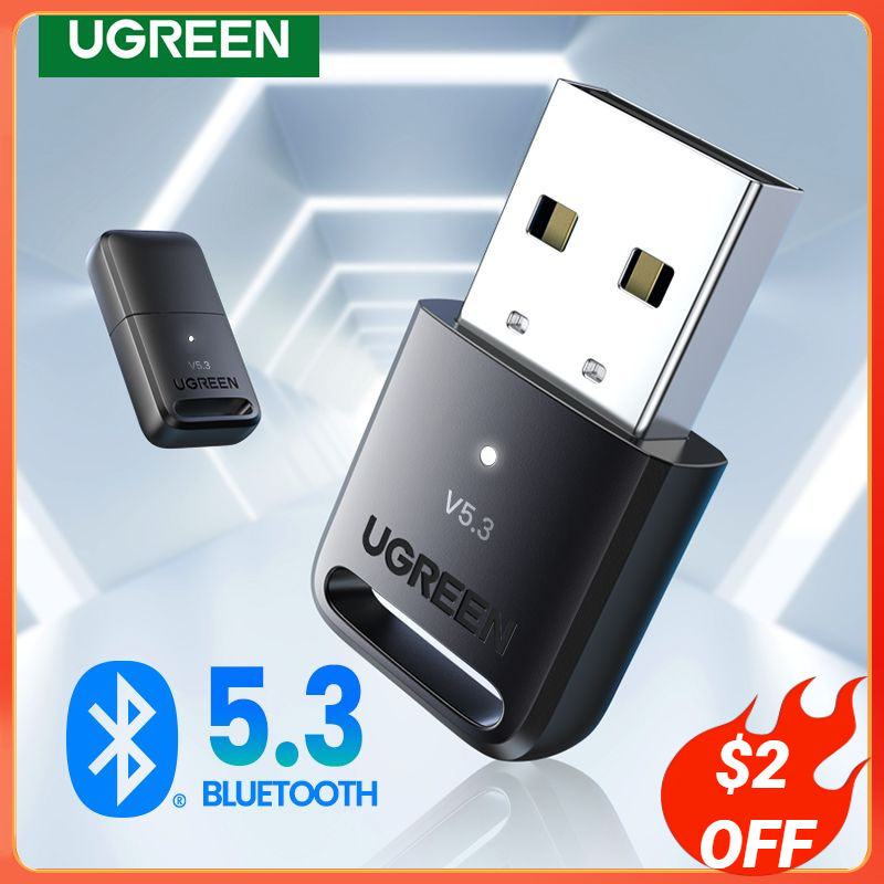 UGREEN-adaptador Dongle USB Bluetooth 5,3 5,0 para PC, altavoz, ratón inalámbrico, teclado, música, receptor de Audio, transmisor, Bluetooth