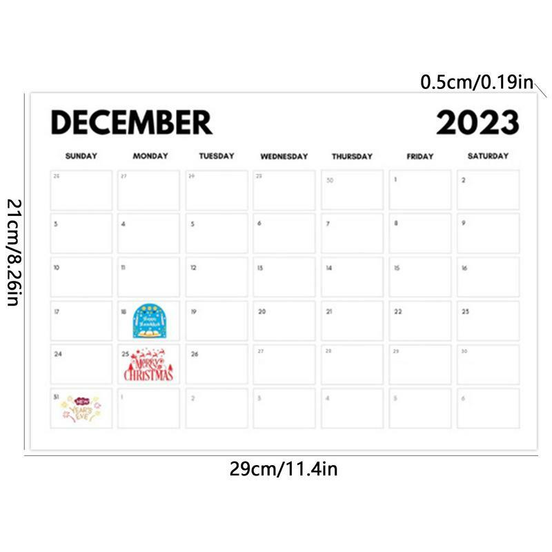 2023ปฏิทินสนุกสัตว์ Daily Schedule Planner แผ่น To Do List แขวนรายปีรายสัปดาห์ประจำปี Planner Agenda Organizer Office