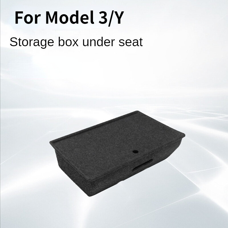 Caixa de armazenamento para tesla modelo y caixa de armazenamento sob o assento interior modificação acessórios do carro aumentar espaço armazenamento