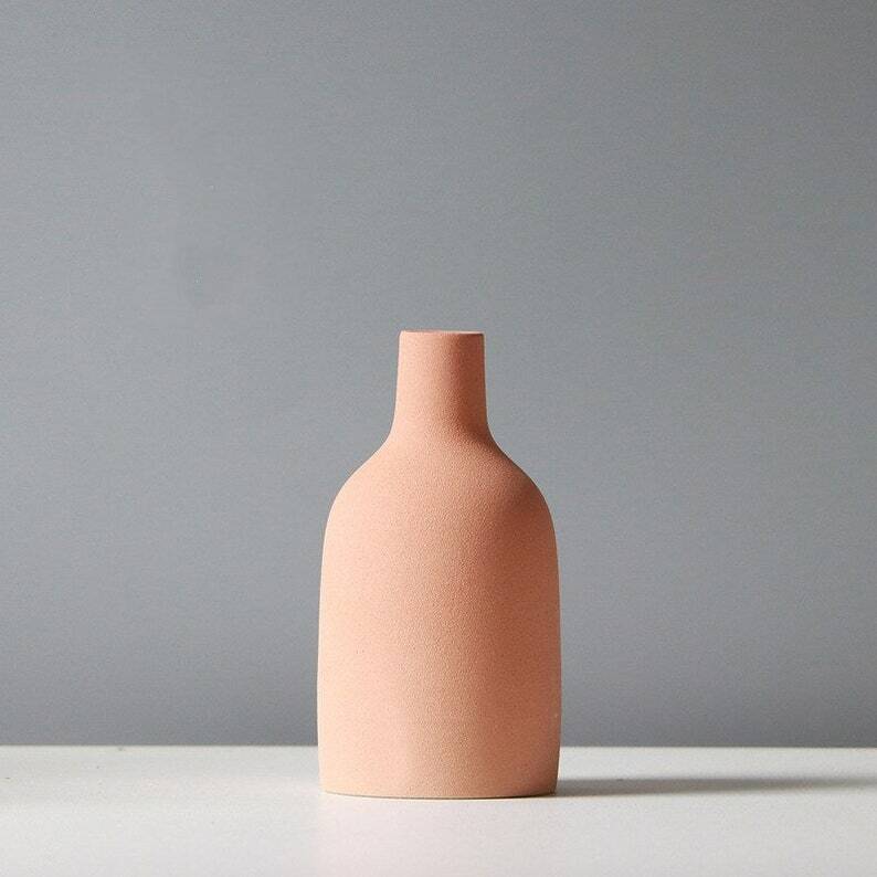 Matte Ceramic Vase | Morandi Modern Vase | Decorative Vase | Ceramic Pottery | Minimal Vase | Table Decoration