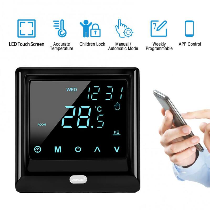 CoRui Smart Home Tuya WiFi Smart Thermostat MH-1824 Digital Pengendali Suhu untuk Pemanas Lantai Elektrik 16A