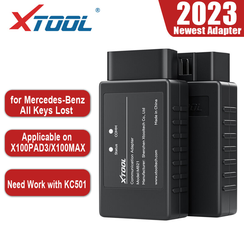 XTOOL il più recente adattatore M821 per mercedes-benz tutte le chiavi perso devono funzionare con il programmatore chiave KC501, applicabile su X100 Pad3 / X100 Max