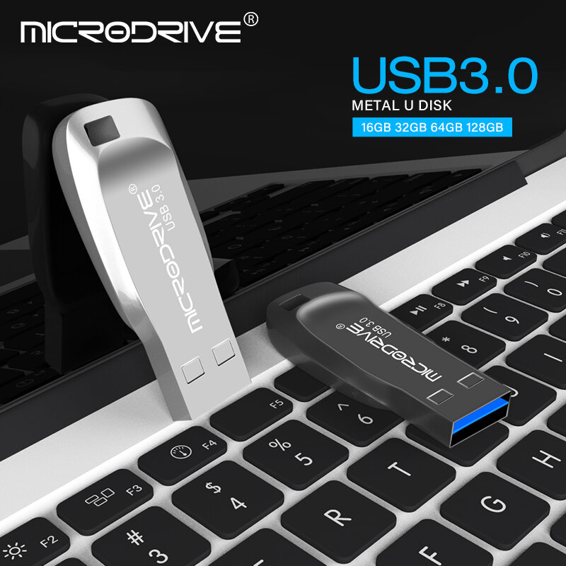 High Speed USB 3.0 Flash Drive 64GB Metal Pen Drive 8GB 16GB 32GB 64GB 128GB Pendrive Real Capacity USB Cle Stick