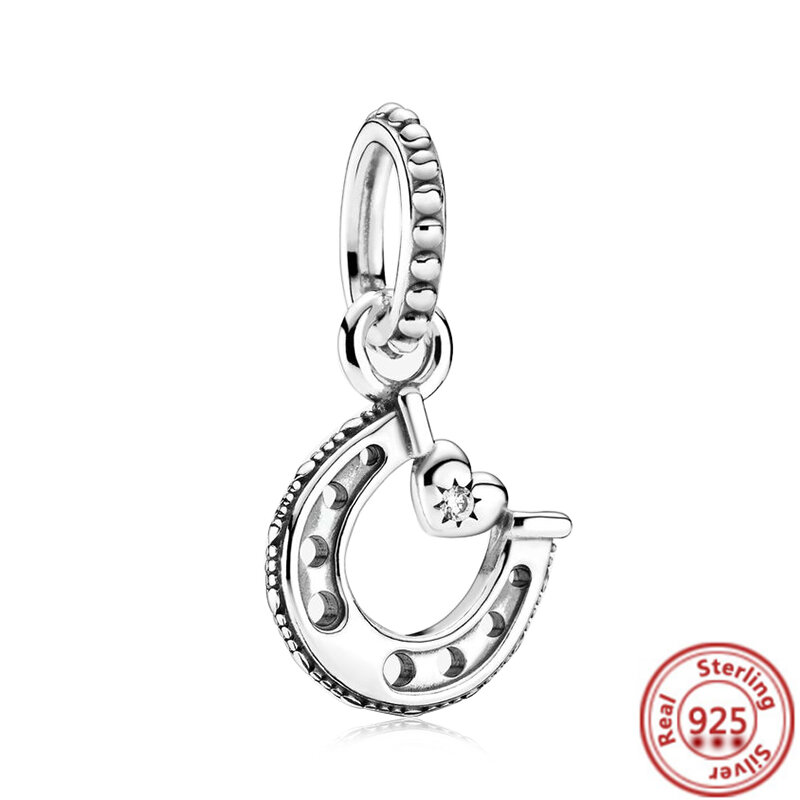 Nowy 925 Sterling Silver zakochaj się drzewo genealogiczne płatki śniegu zwisające koraliki Fit oryginalny Pandora Charms bransoletki DIY kobiety biżuteria