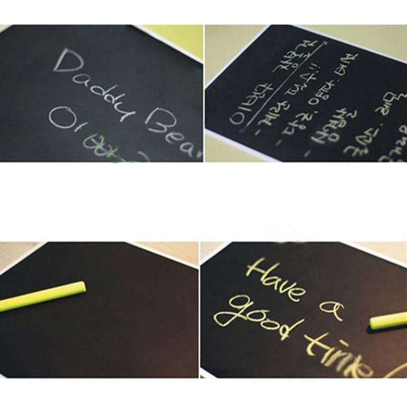 4 Buah Stiker Papan Tulis Hitam Portabel Ringan Sederhana untuk Ruang Kelas Rumah