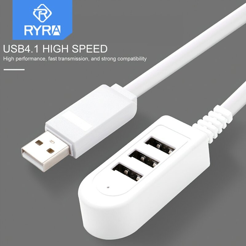 RYRA-Convertisseur de câble de données numériques multi-ports, ligne d'extension de chargeur 3A, concentrateur multi-ports 6 000, accessoires de câble, 3 ports USB