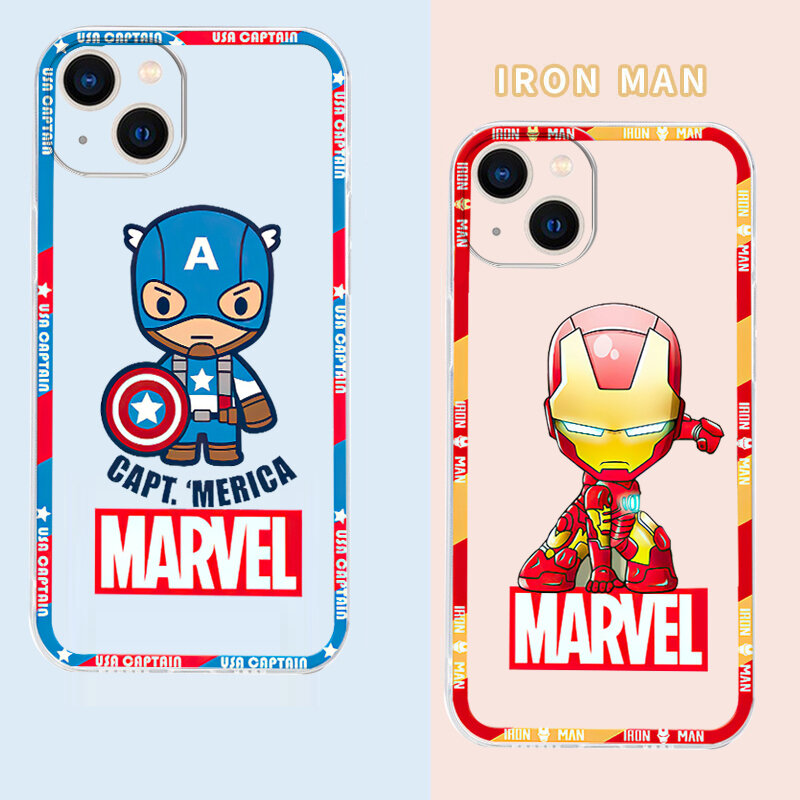 Marvel Comics Telefoon Case Voor Iphone 13 11 12 Pro Max 13 12 Mini X Xr Xs Max Se 2020 7 8 6S Plus Celular Beschermende Shell Funda