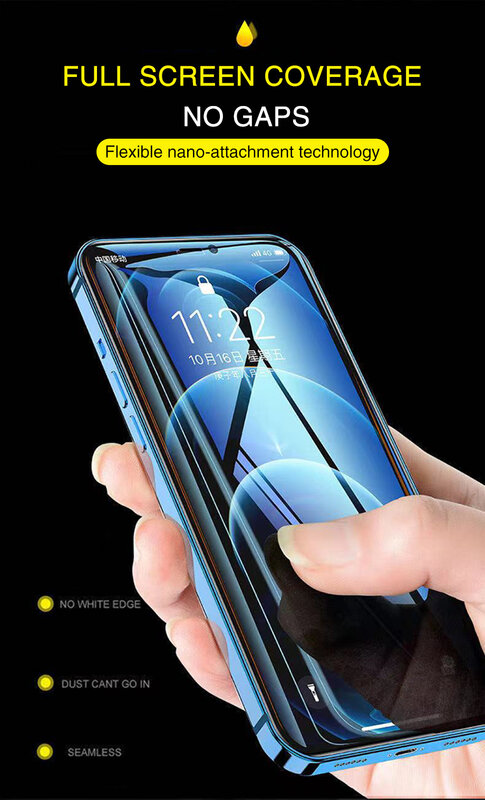 4PCS Full Cover Hydrogel Film On The For iPhone 13 12 14 11 Pro Max For iPhone X XS XR MAX 6s 7 8 Plus 11 12 13 Screen Protector